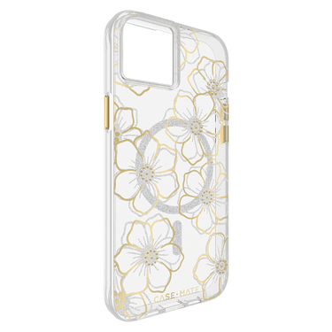 Case-Mate Floral Gems MagSafe Case For iPhone 15 Plus - Gold